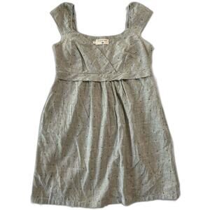 Cotelac Women's Flax Cotton Dress 2 Tan Sleeveless Natural Simple Mini